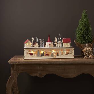 Star Trading LED lichtboog Rosenheim stad, batterijvoeding wit, rood, groen, bruin