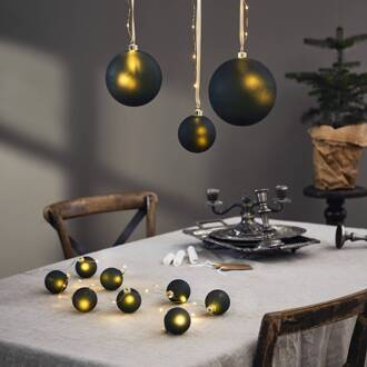 Star Trading LED lichtketting Bliss, donkergroen, glas, 8-lamps batterij