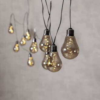 Star Trading LED lichtketting Glow, 10-lamps, rookgrijs rookgrijs transparant, zwart