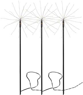 Star Trading LED sfeerlamp Firework Outdoor, 3/set warmwit zwart