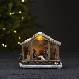 Star Trading LED sfeerlamp Nativity, batterijvoeding, 19 cm meerkleurig