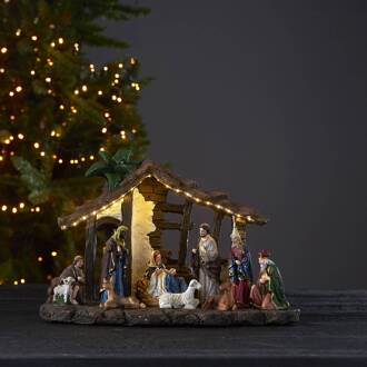 Star Trading LED sfeerlamp Nativity, batterijvoeding, 37 cm meerkleurig
