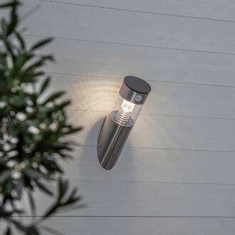 Star Trading LED solar-wandlamp Marbella met bewegingssensor zilver, transparant