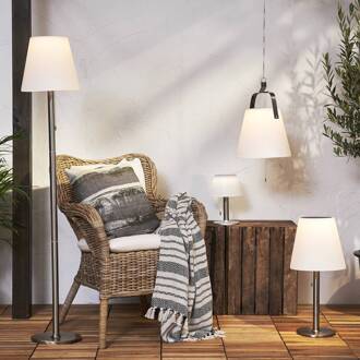 Star Trading LED solarhanglamp Solia, Ø 28 cm wit, zilver