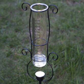 Star Trading LED solarlamp Pluvio met regenmeter zwart, transparant