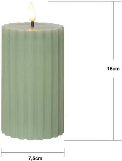 Star Trading LED strip Flame Stripe groen 15 cm echte was op batterijen