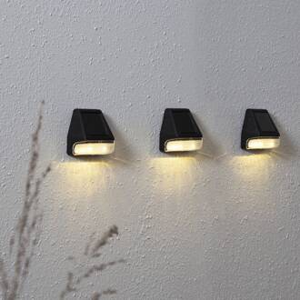 Star Trading LED-zonnelamp Wally Mini, set van 3 stuks zwart