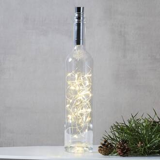Star Trading Lichtketting voor flessen Dew Drops 200cm batterij zilver
