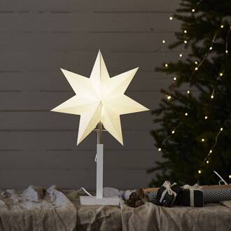 Star Trading Staande ster Karo, hoogte 55 beige, wit, aluminium