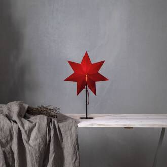 Star Trading Staande ster Mixa, metaal/papier zwart/rood zwart, rood