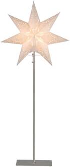 Star Trading Staande ster Sensy mini, hoogte 83 cm, crème geborsteld ijzer, crème