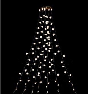 Star Tree Curtain Lichtsnoer - 200 Led's - Warm Wit - 21x18x9cm - Buiten