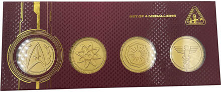 Star Trek Set of 24k Gold Plated Divisional Medallions - Zavvi Exclusive