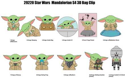 Star Wars 3D Foam Bag Clips Best of Grogu Series 1 Display (24)