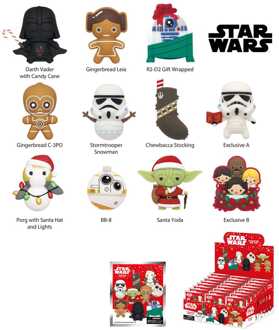 Star Wars 3D PVC Bag Clips Star Wars Christmas Series 1 Display (24)