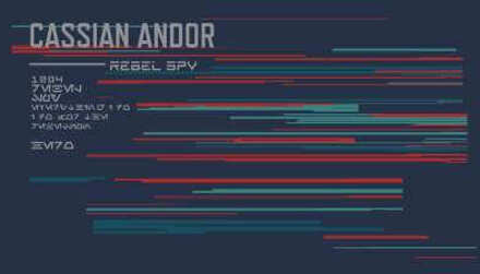 Star Wars Andor Cassian Spy Lines Unisex T-Shirt - Navy - L - Navy blauw