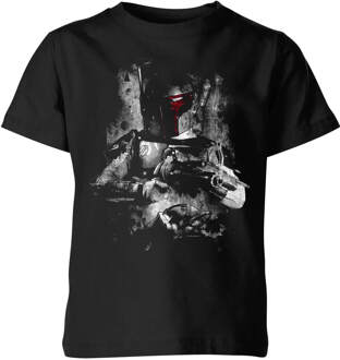 Star Wars Boba Fett Distressed Kids' T-Shirt - Black - 122/128 (7-8 jaar) Zwart - M