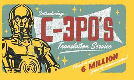 Star Wars C3P0 Translations Unisex T-Shirt - Yellow - L Geel