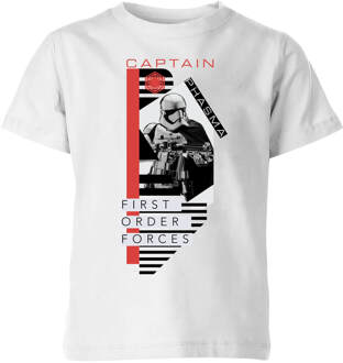Star Wars Captain Phasma Kinder T-shirt - Wit - 98/104 (3-4 jaar) - Wit - XS