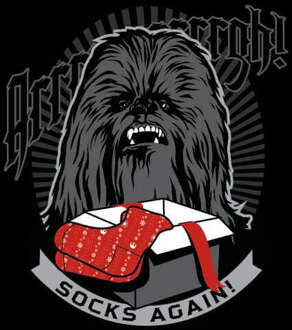 Star Wars Chewbacca Arrrrgh Socks Again Christmas Hoodie - Black - L Zwart