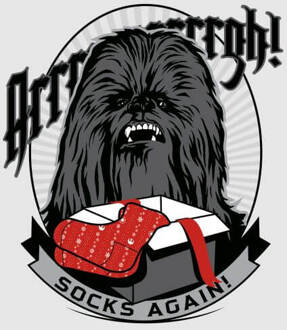 Star Wars Chewbacca Arrrrgh Socks Again Women's Christmas T-Shirt - Grey - M - Grijs