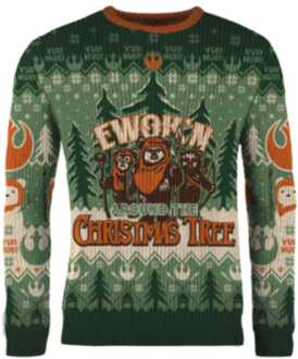 Star Wars Christmas Sweater Ewok'n around the Christmas Tree Size XL