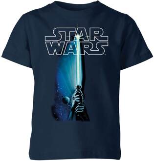 Star Wars Classic Lightsaber Kids' T-Shirt - Navy - 146/152 (11-12 jaar) - Navy blauw - XL