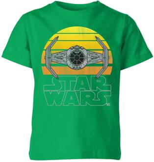 Star Wars Classic Sunset Tie Kids' T-Shirt - Green - 122/128 (7-8 jaar) - Groen - M
