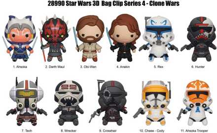 Star Wars Clone Wars 3D PVC Bag Clips Series 4 Display (24)