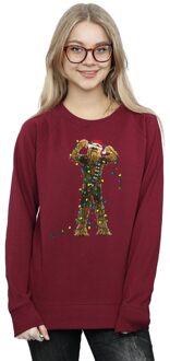 Star Wars Dames/Dames Chewbacca Kerstverlichting Sweatshirt (Bourgondië) Bourgogne