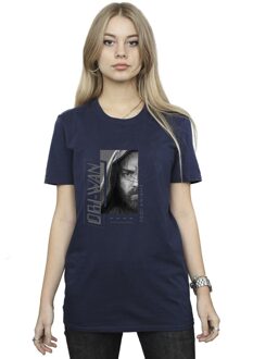 Star Wars Dames/Dames Obi-Wan Kenobi Jedi SciFi Collage Katoenen Vriendje T-shirt (Marineblauw) - maat S Navy