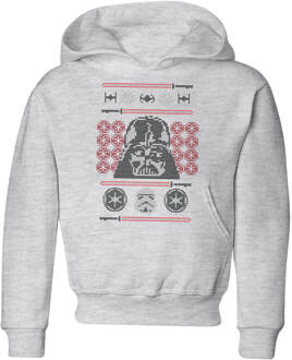 Star Wars Darth Vader Face Knit Kids' Christmas Hoodie - Grey - 110/116 (5-6 jaar) Grijs - S