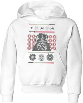 Star Wars Darth Vader Face Knit Kids' Christmas Hoodie - White - 98/104 (3-4 jaar) - Wit - XS