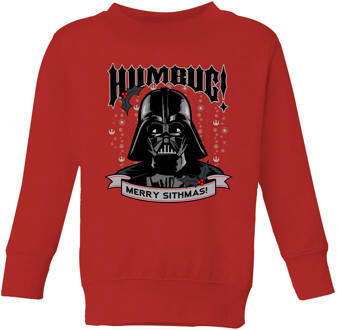 Star Wars Darth Vader Humbug Kids' Christmas Jumper - Red - 110/116 (5-6 jaar) Rood - S