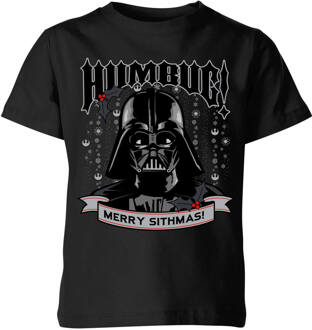 Star Wars Darth Vader Humbug Kids' Christmas T-Shirt - Black - 98/104 (3-4 jaar) - Zwart - XS