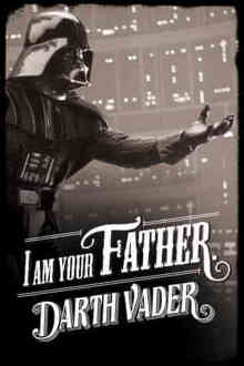 Star Wars Darth Vader I Am Your Father Open Arm T-shirt - Zwart - 4XL - Zwart