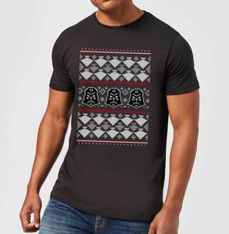 Star Wars Darth Vader Imperial Starship Kerst T-Shirt- Zwart - L
