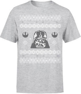 Star Wars Darth Vader Kerst T-Shirt- Grijs - S - Grijs
