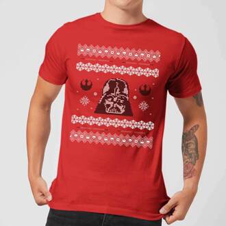 Star Wars Darth Vader Kerst T-Shirt- Rood - L