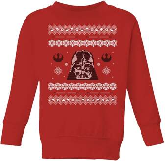 Star Wars Darth Vader Knit Kids' Christmas Jumper - Red - 110/116 (5-6 jaar) Rood - S