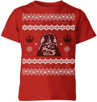 Star Wars Darth Vader Knit Kids' Christmas T-Shirt - Red - 122/128 (7-8 jaar) - Rood - M