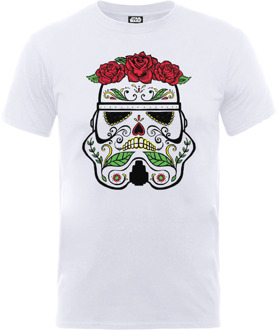 Star Wars Day Of The Dead Stormtrooper T-shirt - Wit - S - Wit