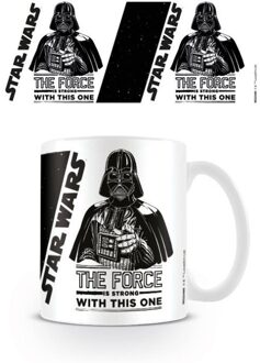 Star Wars De Kracht Is Sterk Mok (Wit/zwart) - One Size