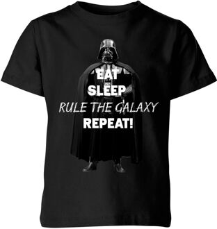 Star Wars Eat Sleep Rule The Galaxy Repeat Kids' T-Shirt - Black - 134/140 (9-10 jaar) Zwart - L