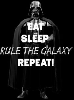 Star Wars Eat Sleep Rule The Galaxy Repeat Women's T-Shirt - Black - M - Zwart