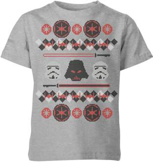 Star Wars Empire Knit Kids' Christmas T-Shirt - Grey - 122/128 (7-8 jaar) - Grijs - M