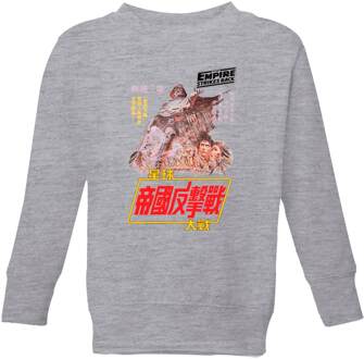 Star Wars Empire Strikes Back Kanji Poster Kids' Sweatshirt - Grey - 134/140 (9-10 jaar) - Grey - L