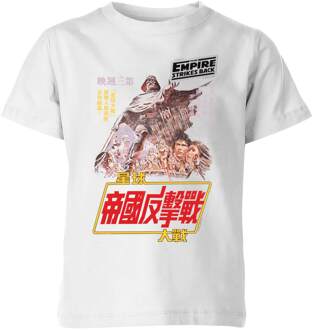 Star Wars Empire Strikes Back Kanji Poster kinder t-shirt - Wit - 110/116 (5-6 jaar) - Wit