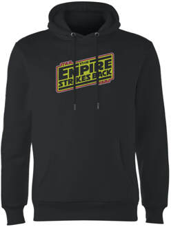 Star Wars Empire Strikes Back Logo Hoodie - Black - XL Zwart