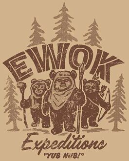 Star Wars Ewok Expedition Unisex T-Shirt - Tan - L Lichtbruin